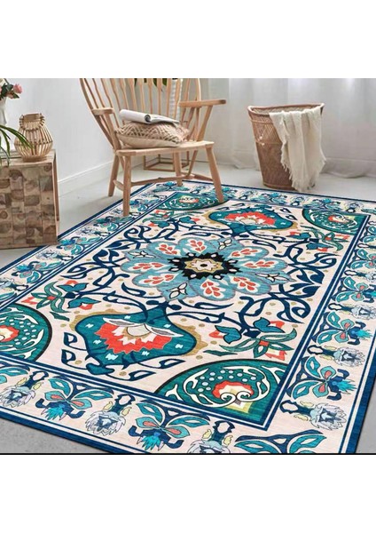 G Tarzı 80X160CM Amerikan Retro Oturma Odası Dekorasyon Halısı Yıkanabilir Kilim Yatak Odası Için Geniş Alan Kalınlaşmak Salon Halısı Ev Kaymaz Giriş Mat (Yurt Dışından) fiyatları