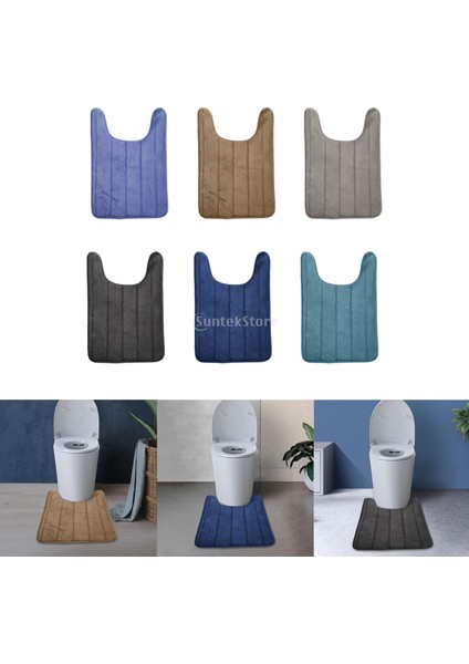 D Tarzı Emici Banyo Paspas Halı Yıkanabilir U Şekli Ev Ev Dekorasyon Için Dayanıklı Yumuşak Kaymaz Tuvalet Ayaklı Halı Duş Zemin Mat (Yurt Dışından) fiyatları