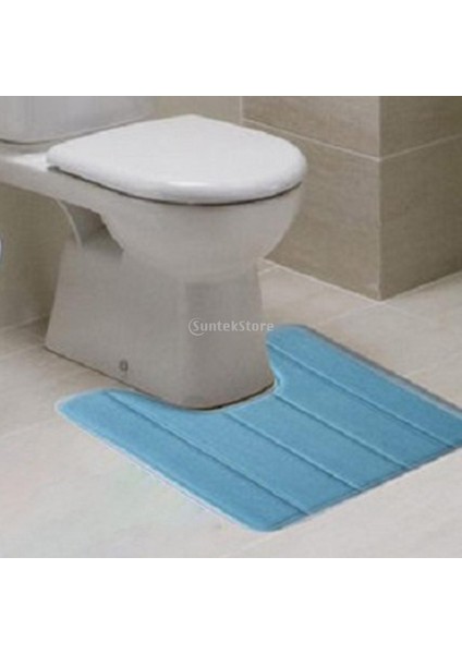 D Tarzı Emici Banyo Paspas Halı Yıkanabilir U Şekli Ev Ev Dekorasyon Için Dayanıklı Yumuşak Kaymaz Tuvalet Ayaklı Halı Duş Zemin Mat (Yurt Dışından) fırsatları