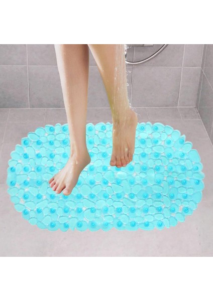 Yeşil Stil Çakıl Desenli Küvet Paspası Vantuzlu Pvc Anti-Skid Renkli Duş Mat Şeffaf Banyo Odası Halısı (Yurt Dışından) fiyatları