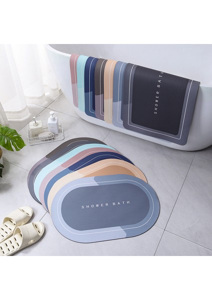 Y-Sarı Tarzı 40X60CM Süper Emici Duş Banyo Paspas Banyo Kaymaz Halı Kilim Basit Mutfak Giriş Yumuşak Kapı Küvet Yan Banyo Paspas Ev Dekor (Yurt Dışından)