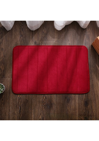B-Kırmızı Tarzı 400MMX600MM Emici Banyo Banyo Paspas Bellek Köpük Arnavut Kaldırımı Ayak Mat Zemin Halı Su Emici Kaymaz Halı Duş Odası Halı Ayak Mat (Yurt Dışından)