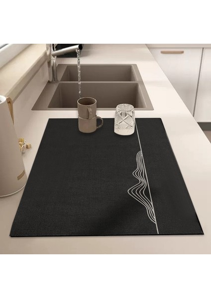 S3 Tarzı 40X50CM Emici Sofra Paspaslar Banyo Paspas Kaymaz Drenaj Placemat Bulaşık Kurutma Pedi Isıya Dayanıklı Tezgah Üstü Mat Ev Aksesuarı (Yurt Dışından)