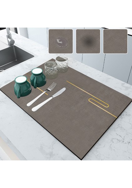 S3 Tarzı 40X50CM Emici Sofra Paspaslar Banyo Paspas Kaymaz Drenaj Placemat Bulaşık Kurutma Pedi Isıya Dayanıklı Tezgah Üstü Mat Ev Aksesuarı (Yurt Dışından)