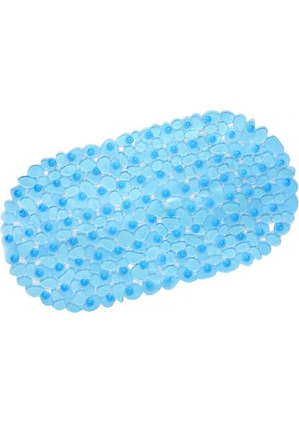 Mavi Stil Çakıl Desenli Küvet Paspası Vantuzlu Pvc Anti-Skid Renkli Duş Mat Şeffaf Banyo Odası Halısı (Yurt Dışından)