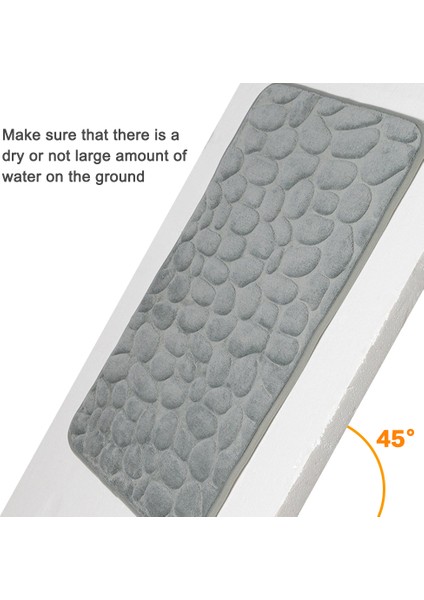 Haki Tarzı 40X60CM Arnavut Kaldırımı Banyo Banyo Paspas Emici Kaymaz Halılar Kabartmalı Hafızalı Köpük Yer Halısı Duş Odası Paspas Banyo Dekor (Yurt Dışından)
