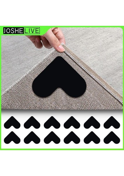 No.6 Stili Yıkanabilir Kaymaz Etiket 8 Parça Kaymaz Silikon Halı Tutucu Ped Kalp Şekli Halı Bant Çıkartmalar Yeniden Kullanılabilir Halı Pedleri (Yurt Dışından) fiyatları