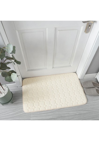 Bej Tarzı 40X60CM Banyo Banyo Paspas Kaymaz Mercan Kadife Ped Halılar Lavabo Arnavut Kaldırımı Kabartmalı Küvet Yan Zemin Halı Duş Odası Halı (Yurt Dışından)