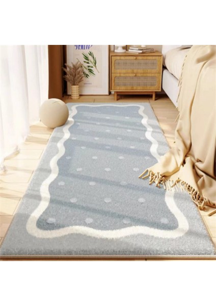 No.17 Tarzı 80X120CM Ins Krem Tarzı Yatak Odası Başucu Peluş Halı Basit Oturma Odası Dekorasyon Halı Işık Lüks Çalışma Odası Vestiyer Kaymaz Halılar (Yurt Dışından) fırsatları