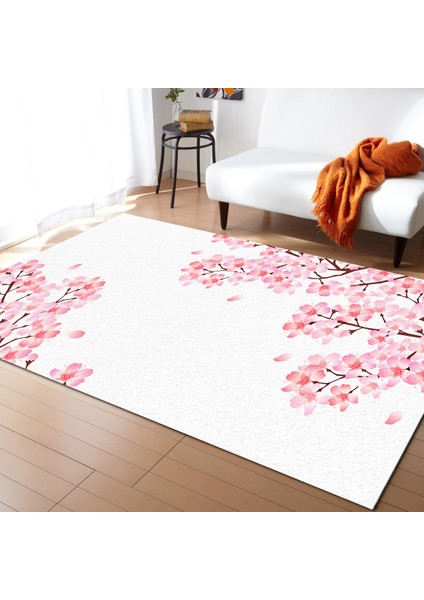 Yaci Shop LEX03429 Tarzı 60X90CM Japon Sakura Kiraz Çiçekleri Yatak Odası Için Halılar Modern Ev Oturma Odası Cumbalı Pencere Mat Için Geniş Alan Halı (Yurt Dışından)