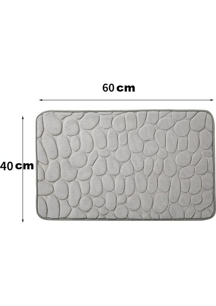 Mavi Stil 50X80CM Banyo Halısı Arnavut Kaldırımı Kabartmalı Bellek Köpük Banyo Paspas Banyo Zemin Halıları Su Emici Kaymaz Halı cm (Yurt Dışından)