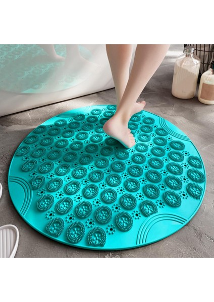 Yeşil Stil Emniyet Duşu Anti-Deforme Yumuşak Banyo Kaymaz Masaj Mat Ev Gereçleri (Yurt Dışından)