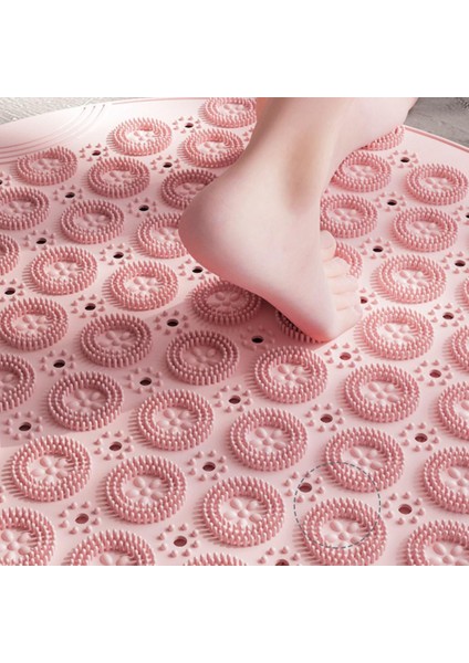 Yeşil Stil Emniyet Duşu Anti-Deforme Yumuşak Banyo Kaymaz Masaj Mat Ev Gereçleri (Yurt Dışından)