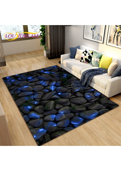 No.6 Stili 40X60CM 3D Renk Arnavut Kaldırımı Taş Alan Kilim, Oturma Odası Yatak Odası Dekorasyonu Için Halı Kilim, Mutfak Paspas Banyo Kaymaz Zemin Mat (Yurt Dışından)