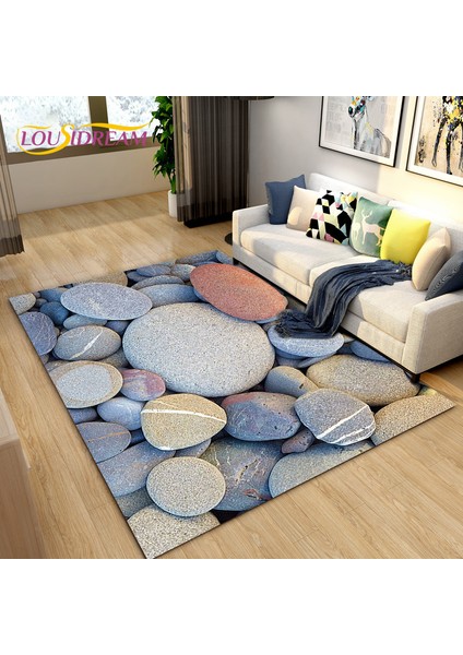 No.6 Stili 40X60CM 3D Renk Arnavut Kaldırımı Taş Alan Kilim, Oturma Odası Yatak Odası Dekorasyonu Için Halı Kilim, Mutfak Paspas Banyo Kaymaz Zemin Mat (Yurt Dışından)