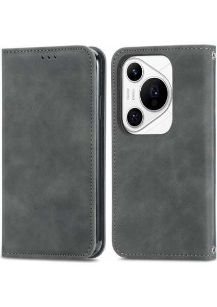 Huawei Pura 70 Pro Için Flip Case Kapak Darbeye Cüzdan Deri (Yurt Dışından)