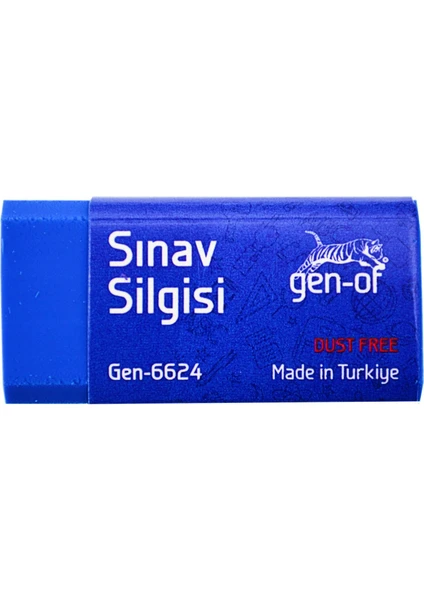 Gen Of No:24 Dust Free Orta Boy Sınav Silgisi Mavi G 6624 1 Adet