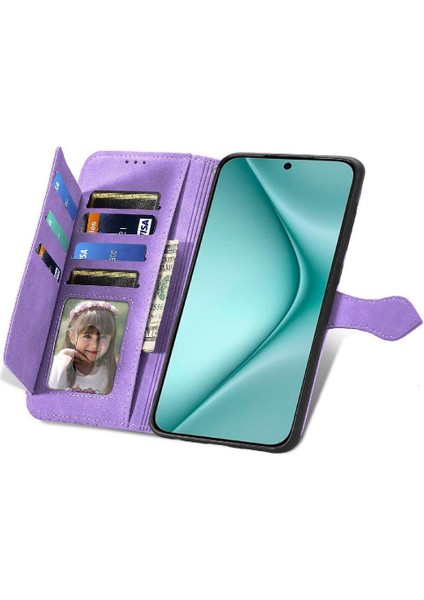 Huawei Pura 70 Flip Fermuar Tarzı Çoklu Kart Yuvası Cüzdan Için Flip Case (Yurt Dışından)