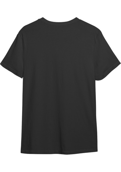 Unisex Galatasaray Baskılı Siyah Basic Tshirt