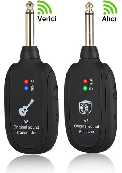 Kablosuz Gitar Sistemi Wireless Gitar Tip Alıcı Verici Set