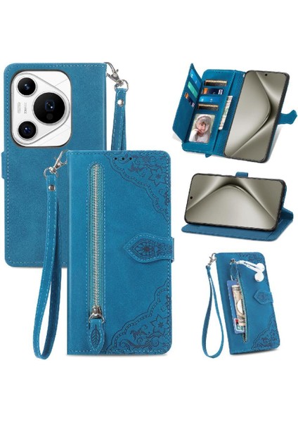 Huawei Pura 70 Pro Iş Için Flip Case Çok Renkli Flip Fermuar Tarzı (Yurt Dışından)