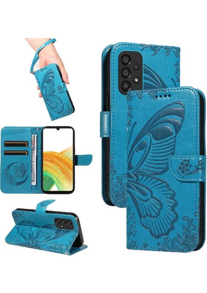 Samsung Galaxy A33 5g Için Flip Case Kredi Kartı ile Ayrılabilir El Kayışı (Yurt Dışından)
