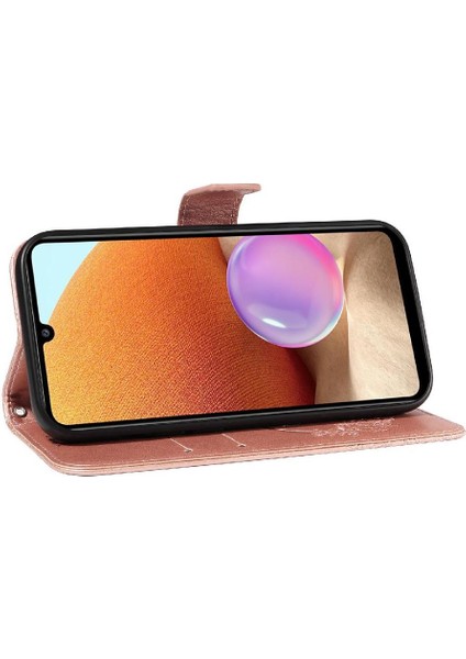 Samsung Galaxy A32 5g Için Flip Case Yüksek Kalite Deri ile Kabartmalı (Yurt Dışından) modelleri