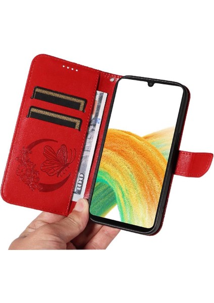 Samsung Galaxy A33 5g Için Flip Case Kredi Kartı ile Ayrılabilir El Kayışı (Yurt Dışından) modelleri