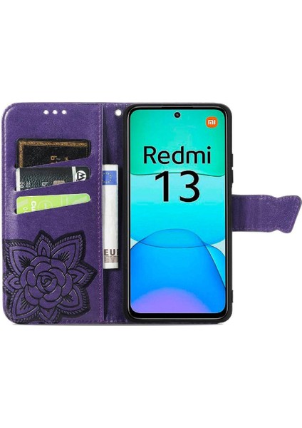 Xiaomi Redmi Için Flip Case 13 4g Kapak Çevirin Zarif Desen Darbeye (Yurt Dışından) modelleri