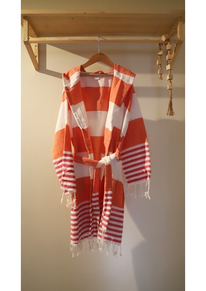 Unisex Amor Peştemal Bornoz- Pamuklu - Çocuk Bornozu