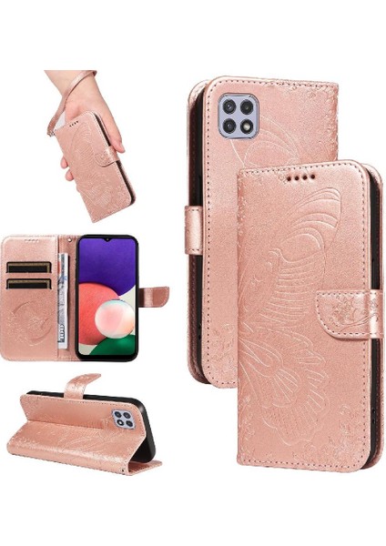 Samsung Galaxy A22 5g Için Flip Case Yüksek Kalite Deri Ayrılabilir El (Yurt Dışından)