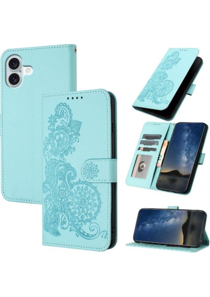 IPhone 16 Için Flip Case Artı Kickstand Koruyucu Flip Folio Kitap Pu ile (Yurt Dışından)