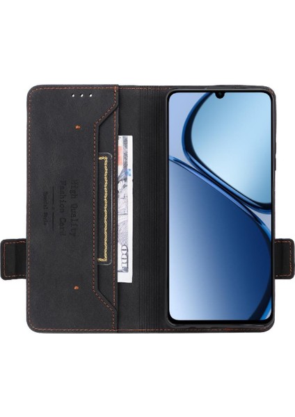 Realme C61 Manyetik Cüzdan Kart Tutucu Kapak Kickstand Için Flip Case (Yurt Dışından)