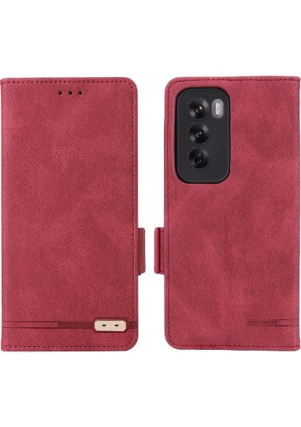 Oppo Oppo 12 5g Manyetik Cüzdan Kickstand Kart Tutucu ile Flip Case (Yurt Dışından)