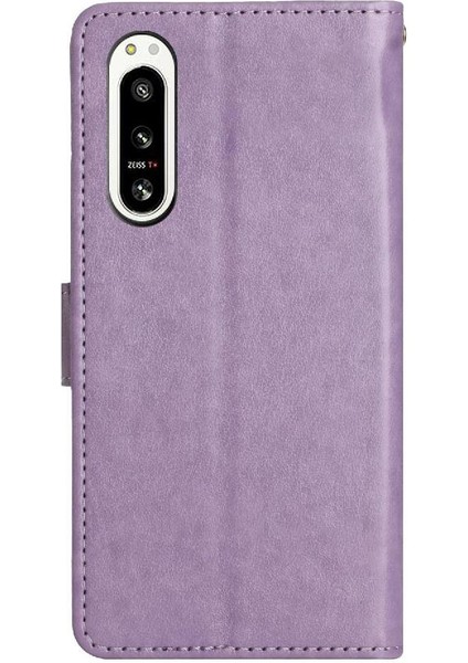 Sony Xperia 5 V Kickstand Kart Tutucu Için Filp Durumda Manyetik Kapatma Bilek (Yurt Dışından)