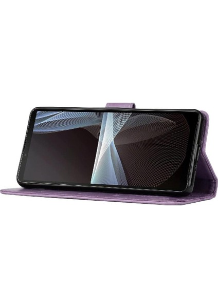 Mays Boutique Sony Xperia 10 Iv Için Filp Durumda Manyetik Kapatma Bilek Kayışı Kickstand Pu (Yurt Dışından)