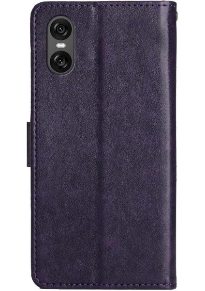 Mays Boutique Sony Xperia 10 Vı Için Filp Durumda Bilek Kayışı Manyetik Kapatma Kickstand Pu (Yurt Dışından)