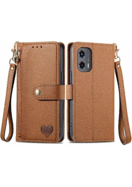 Motorola Moto G Stylus 5g Artı Darbeye Deri Kılıf Aşk Için Flip Case (Yurt Dışından)