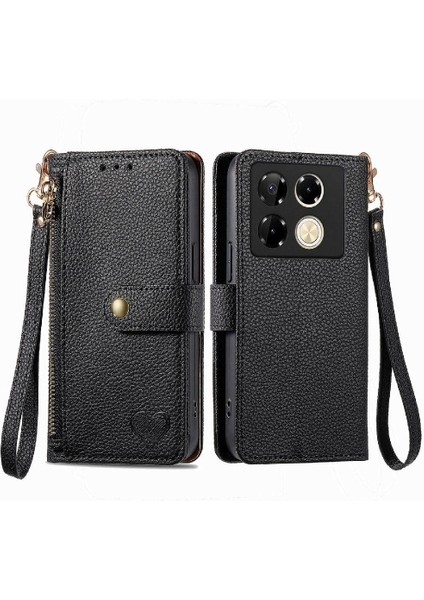 Infinix Not Için Flip Case 40 Pro 4g Darbeye Cüzdan Aşk Deri Kılıf (Yurt Dışından)