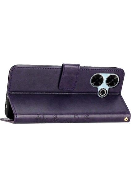 Xiaomi Redmi Için Flip Case 13 4g Bilek Kayışı Kickstand Kart Tutucu Kapatma (Yurt Dışından) fırsatları