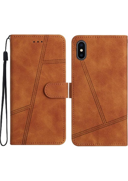 IPhone Için Flip Case X/xs Cüzdan Pu Deri Tam Koruma Flip Folio (Yurt Dışından)