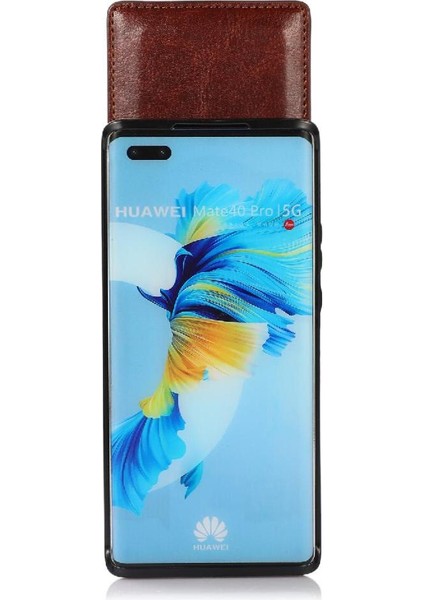 Huawei Mate 40 Kart Tutucu ile Uyumlu Premium Deri Çanta Cüzdan (Yurt Dışından)