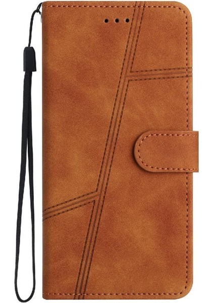 IPhone 14 Için Flip Case Artı Bilek Kayışı Kart Yuvaları Tutucu Manyetik Kapak (Yurt Dışından)