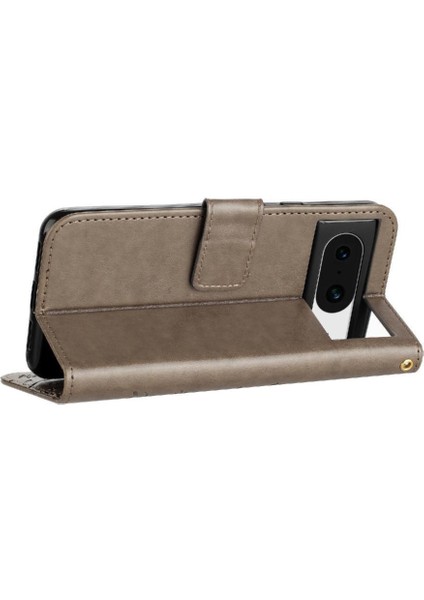 Google Piksel 8 Kickstand Bilek Kayışı Kart Tutucu Manyetik Pu Için Filp Durumda (Yurt Dışından) modelleri