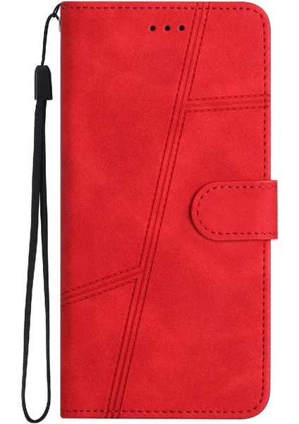 IPhone 13 Için Flip Case Pro Max Tam Koruma Bilek Kayışı Cüzdan Pu Flip (Yurt Dışından)