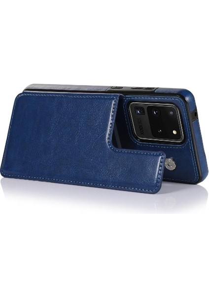 Kart Pu ile Samsung Galaxy S20 Ultra Kickstand Kart Yuvaları Için Cüzdan Kılıf (Yurt Dışından) fiyatları