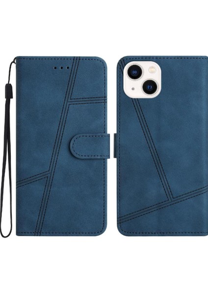 IPhone 14 Için Flip Case Artı Bilek Kayışı Kart Yuvaları Tutucu Manyetik Kapak (Yurt Dışından)