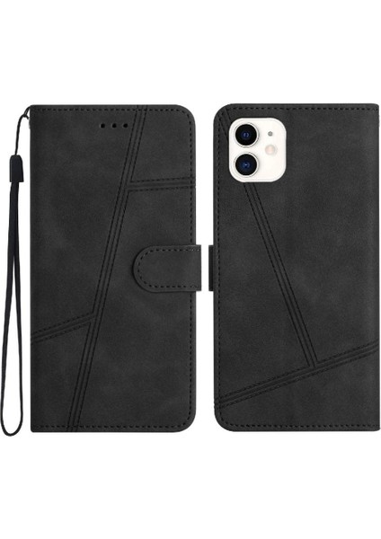 IPhone 11 Için Flip Case Bilek Kayışı Flip Folio Cüzdan Pu Deri Tam Kart (Yurt Dışından)