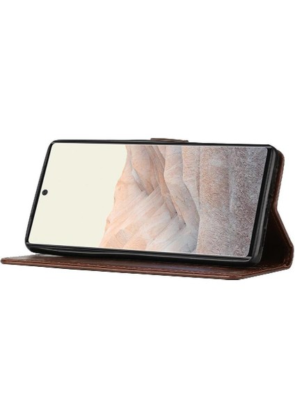 Google Pixel 7A Kart Tutucu Kickstand Pu Deri Bilek Kayışı Için Filp Durumda (Yurt Dışından)