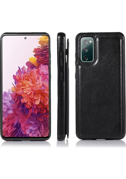 Kart Tutucu Çift Manyetik Pu ile Samsung Galaxy S20 Fe Için Cüzdan Kılıf (Yurt Dışından)